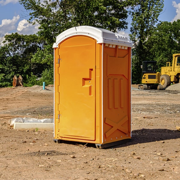 how often are the portable restrooms cleaned and serviced during a rental period in Grants Pass